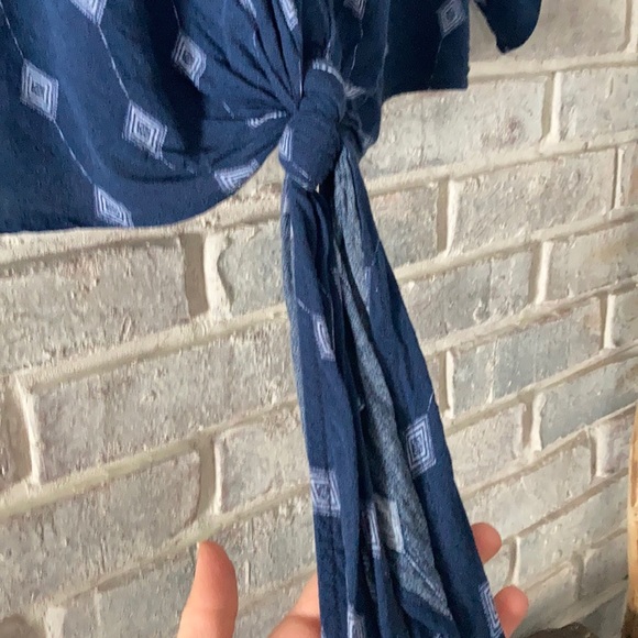 bogo by together boho tie front blouse - Picture 4 of 7